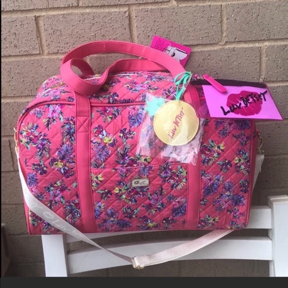 Betsey Johnson Handbags - Betsey Johnson floral print travel bag❗️sold❗️
